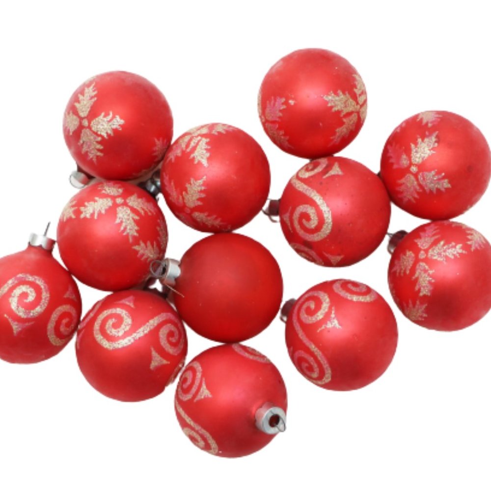 Vintage Red Christmas Ornaments